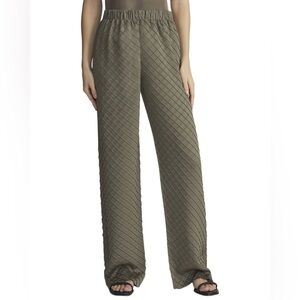 Lafayette 148 riverside Olive Wide Leg Pant jogger trouser size M TALL